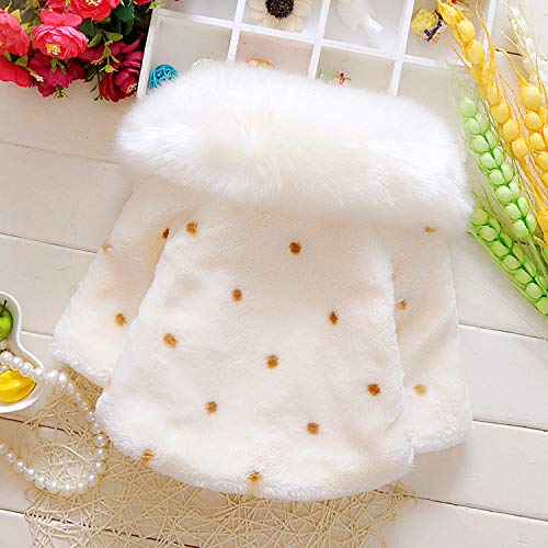 Faux Fur Coat Newborn Infant Baby Girl Jacket Cape Cloak Poncho 0-3 Years2