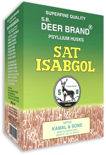 Image of Sat Isabgol - Pure Psyllium Husk Hiran Brand 500g (Pack Of 2)
