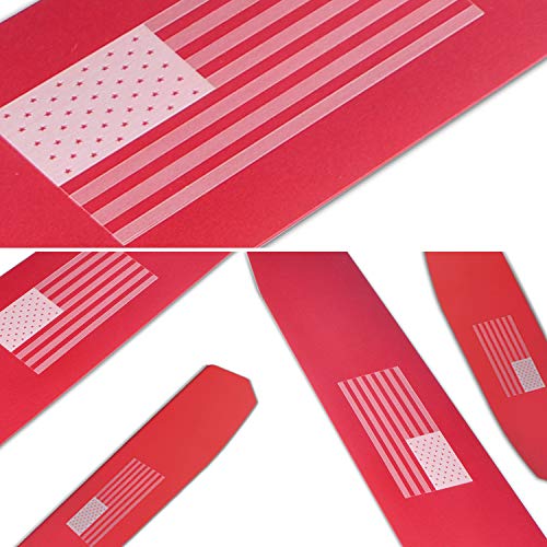 Adust Door Sill Guards Kit Compatible with 2018-2020 Jeep Gladiator JT/Jeep Wrangler JL 4 Doors Accessories Parts, Door Entry Guard Kit,Aluminum Alloy,Plate Cover with Flag Pattern (RED,4 pcs) - Thumbnail 5