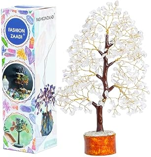 Amethyst and Citrine Crystal Tree Healing Gemstones Tree of Life Artificial Bonsai Crystal Tree, Decorative Home Accessories, Housewarming Gifts, Feng Shui Money Crystal Tree (Size 10-12 inch)