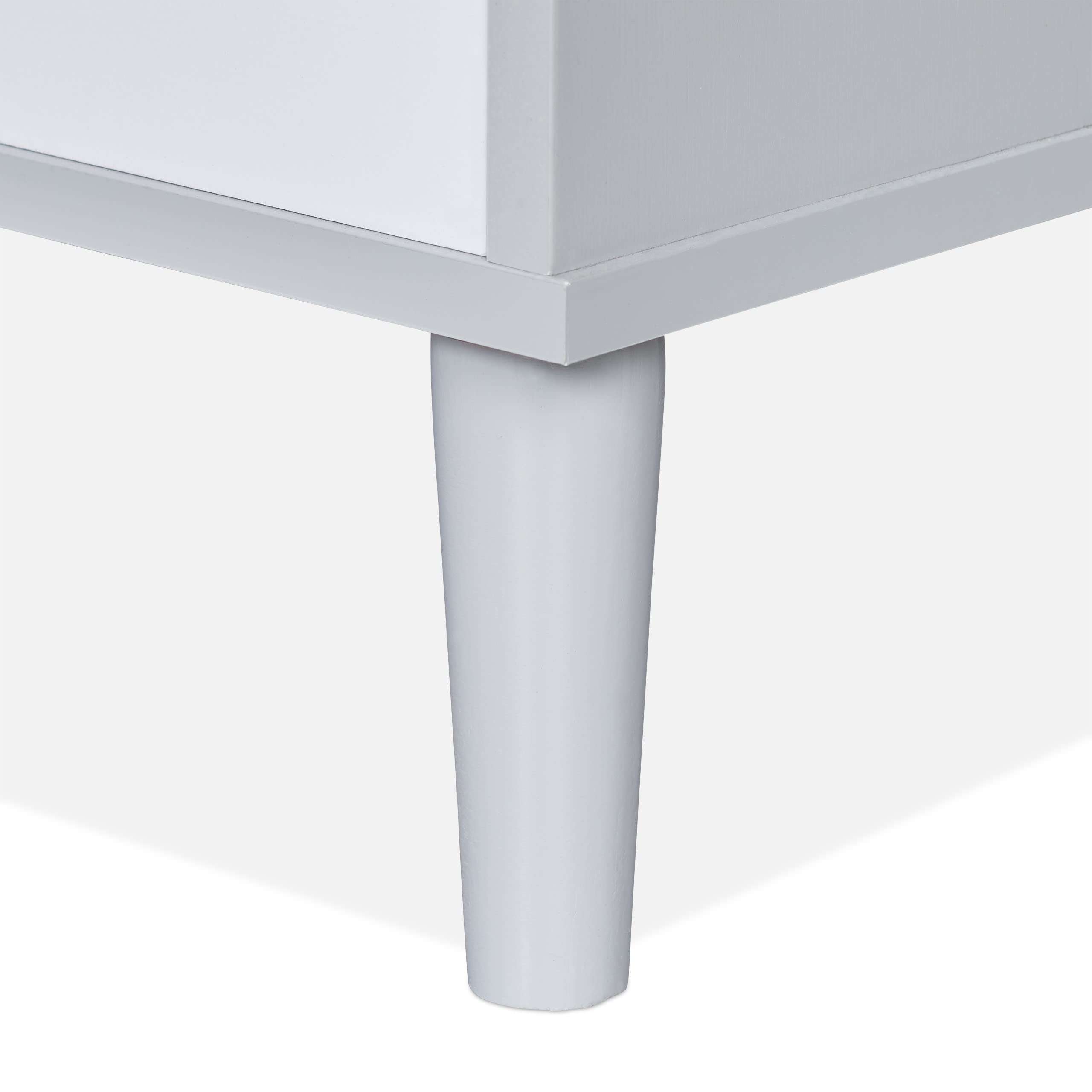 Relaxdays Appendiabiti per Bambini con Asta Attaccappanni e Ripiano 117x48x30 cm Grigio Bianco