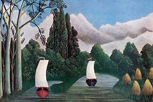 1art1 Henri Rousseau Posters XXL Les Bords De L'Oise, 1905 Affiche 120x80 cm