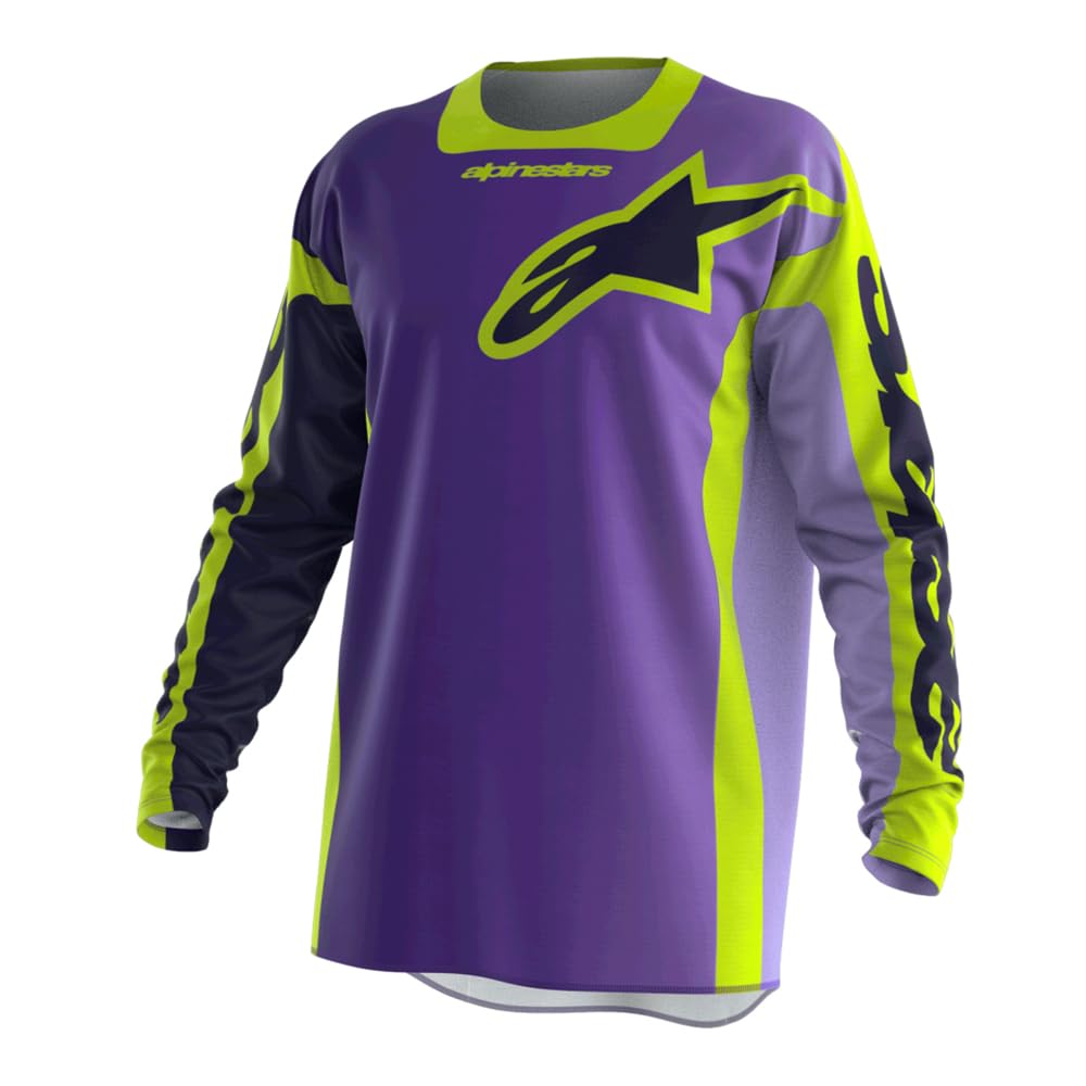 Alpinestars 2026 Racer Portl Jersey M, Purple/Yellow Fluo