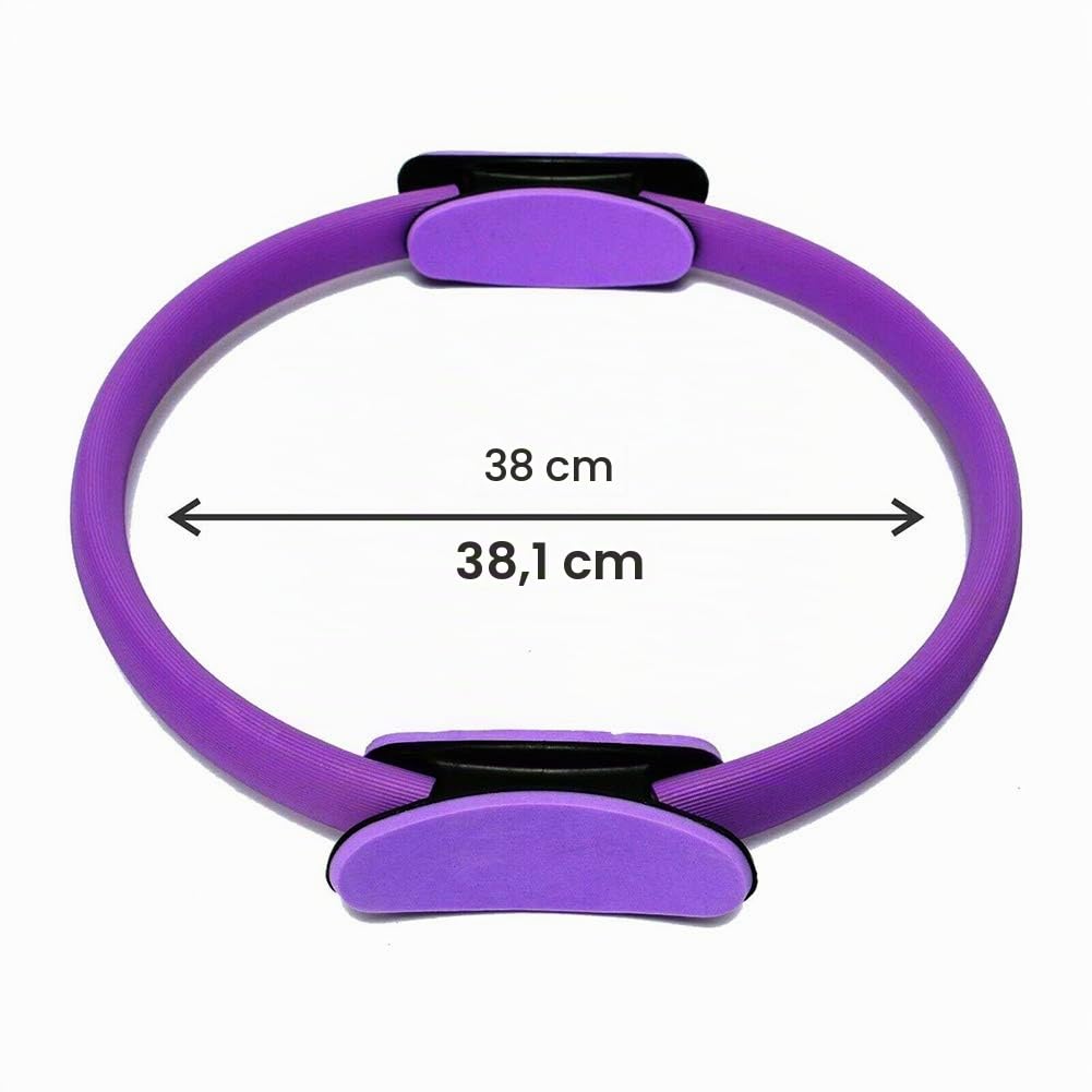 Cercle Pilates Anneau Yoga Fitness à la maison Double Poignée Violet