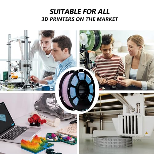 Image of iBOSS Dual Color Matte PLA+ 3D Printer Filament 1.75mm 2 in 1 Coextrusion 1KG Spool (2.2lbs) Multicolor PLA Plus with Smooth Matte Finish for FDM 3D Printers-Pink Blue