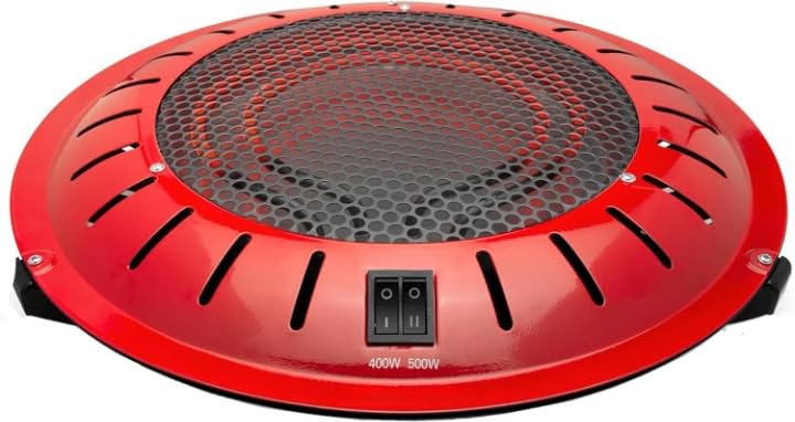 Calefactor Brasero Eléctrico de Suelo o Mesa con 2 Resistencias de Cuarzo Calor Instantáneo, 800W, Bajo Consumo, Diseño Moderno y Seguro para Hogar u Oficina – Ideal para Mesa Camilla