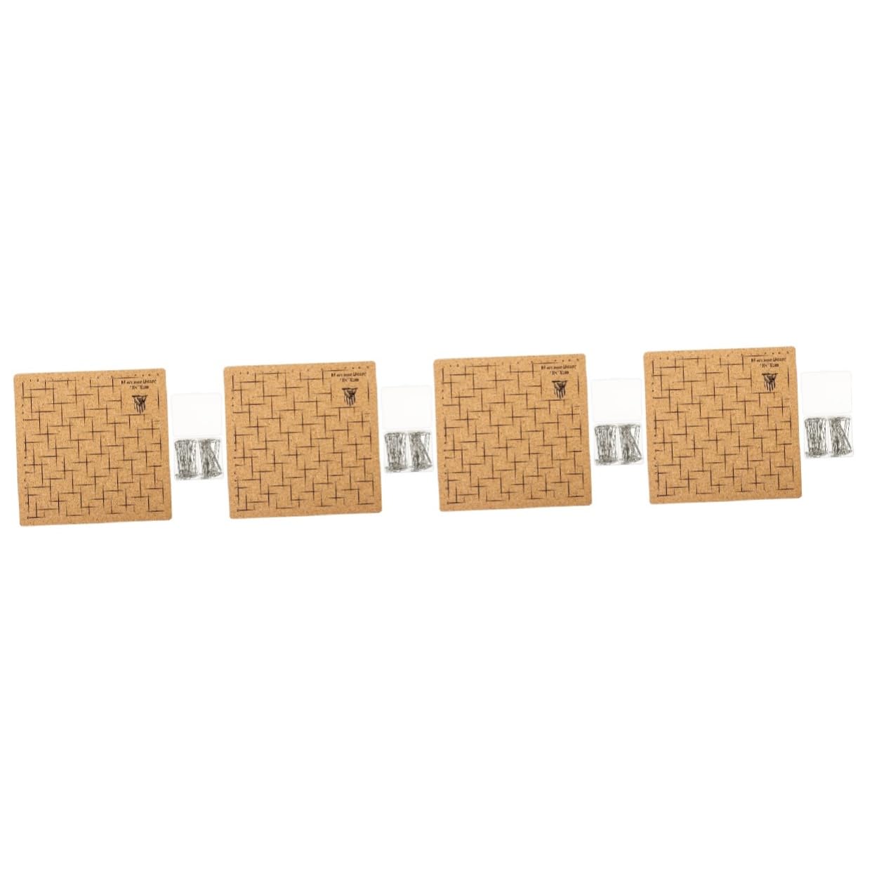 STOBOK 4 Sets Braided Fixing Plate Bracelet Project Board with t Pins Grid Rope Knotting Boards Cork Macrame Boards Macrame Board for Woven Cork Board and t Pins Grid Macrame Board