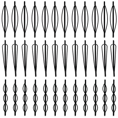 36 Pieces 2.7Inch Black Bobby Pins for Women, Black Metal Hair Clips for Girls Hair Pins