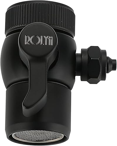 Válvula desviadora de grifo para encimera, adaptador de filtro de agua, aireador para empujar en tubo de 14 de pulgada con conector M22 x M24 (se