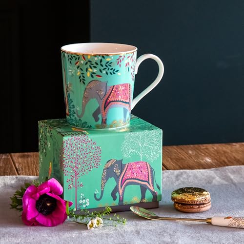 Mug Portmeirion Sara Miller India 12Oz Elephant Green miniatura 6