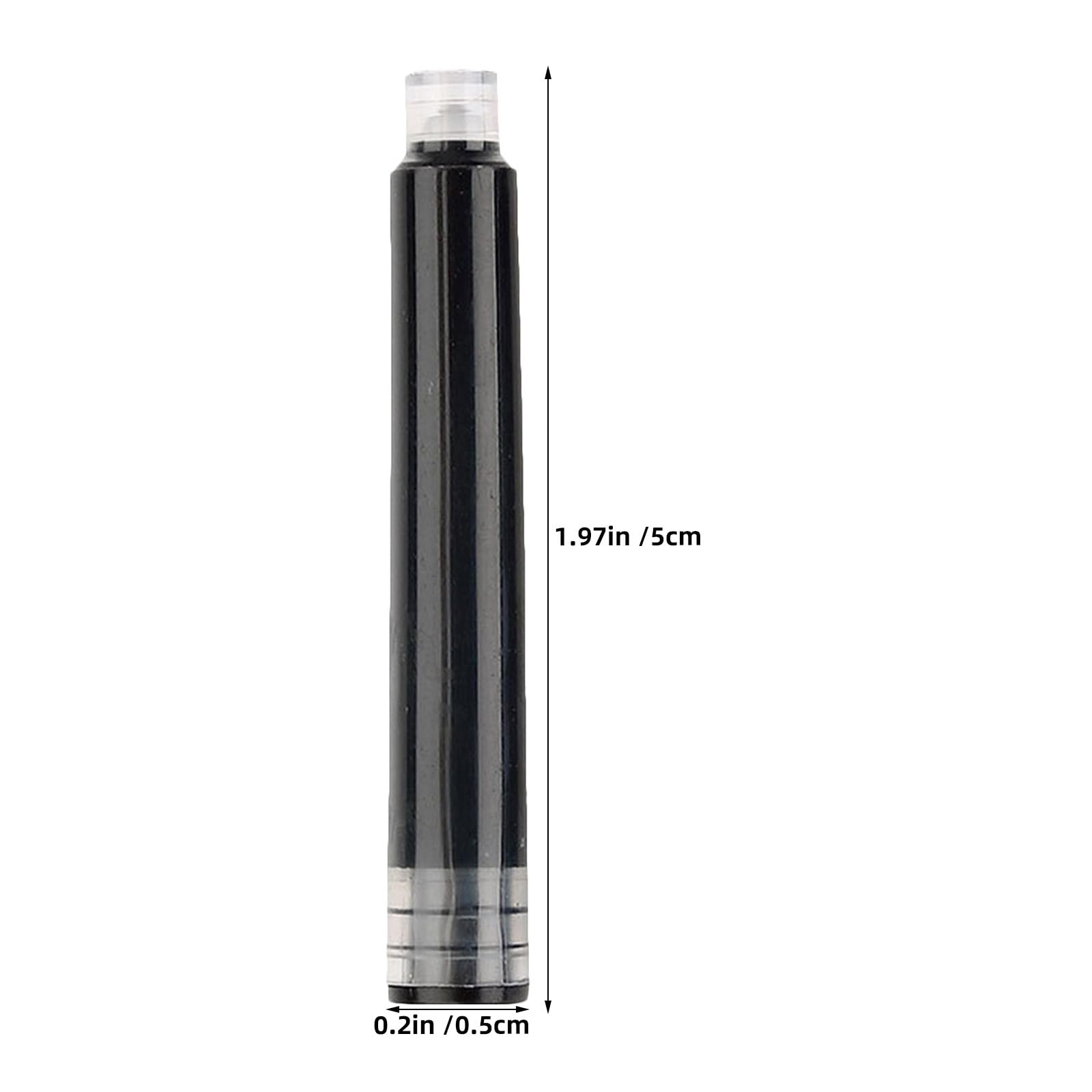 Artibetter 400 schwarze Tintenpatronen für Füllfederhalter – 3,4 mm Bohrungsdurchmesser – Ersatzpatronen zum Schreiben und Zeichnen