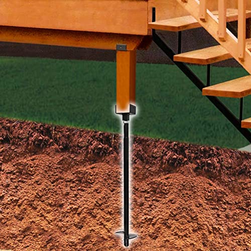 Pylex 10555 Adjustable Helical Post Black - 10 Pack