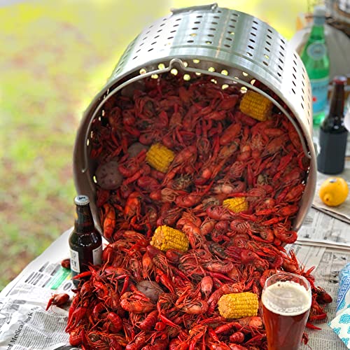 Bayou Classic 1102 102-qt Stainless Bayou Boiler w/Basket Includes Heavy Welded Handles Perforated Stainless Basket Perfect For Large Batch Cooking of Crawfish Crabs Shrimp Lobster And More - Thumbnail 3