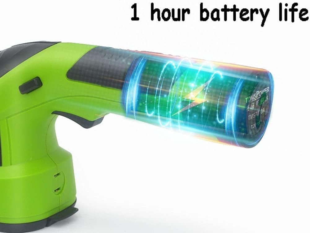 Ręczny Mała kosiarka do trawy wielofunkcyjna mała kosiarka do trawy zielonej maszyna do naprawy trawnika z baterią litową o dużej pojemności (Color : Green, Size : Battery*2)