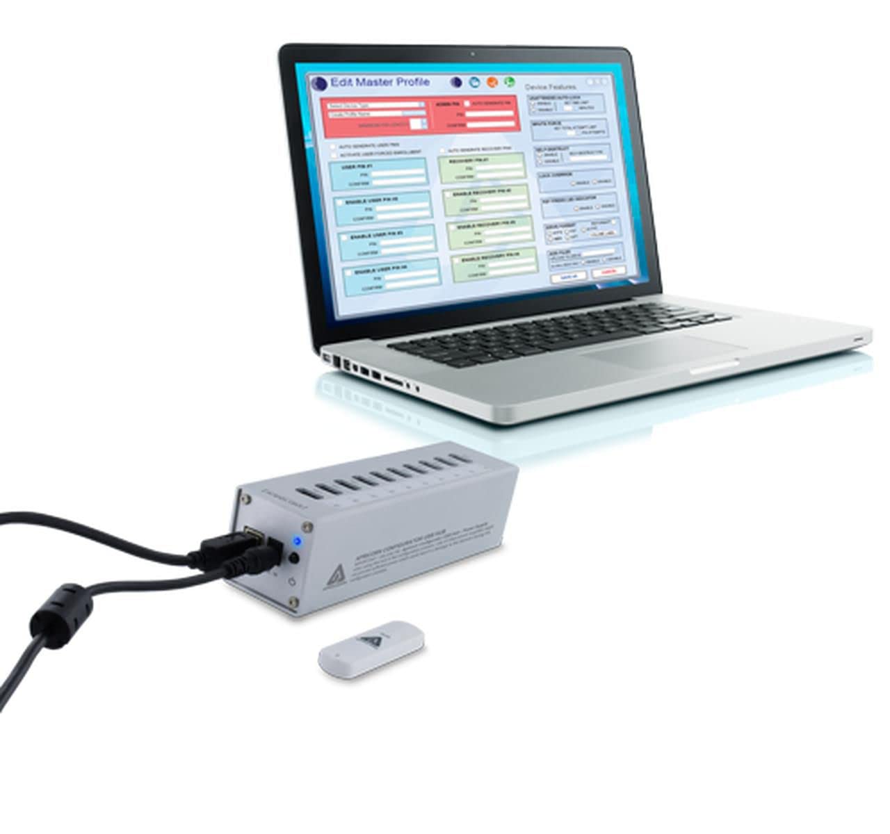 Apricorn Aegis Configurator On USB Key Bundled with Approved 10-Port USB Hub with 5 Amp Power Supply and Windows Based Software