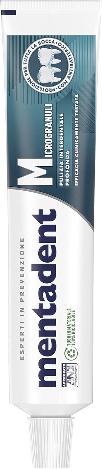 Mentadent Dentifricio Microgranuli Zahnpasta, 75 ml, 36er Pack,+ italy shop free keyring