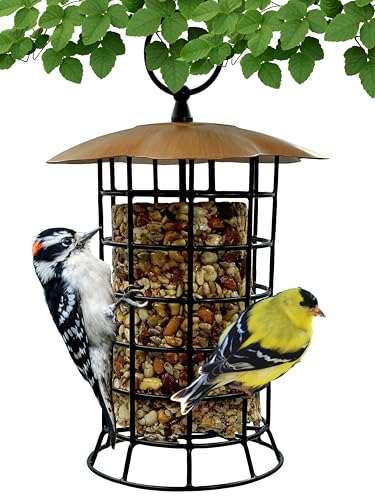 Songbird Essentials Copper Roof Suet Log Feeder