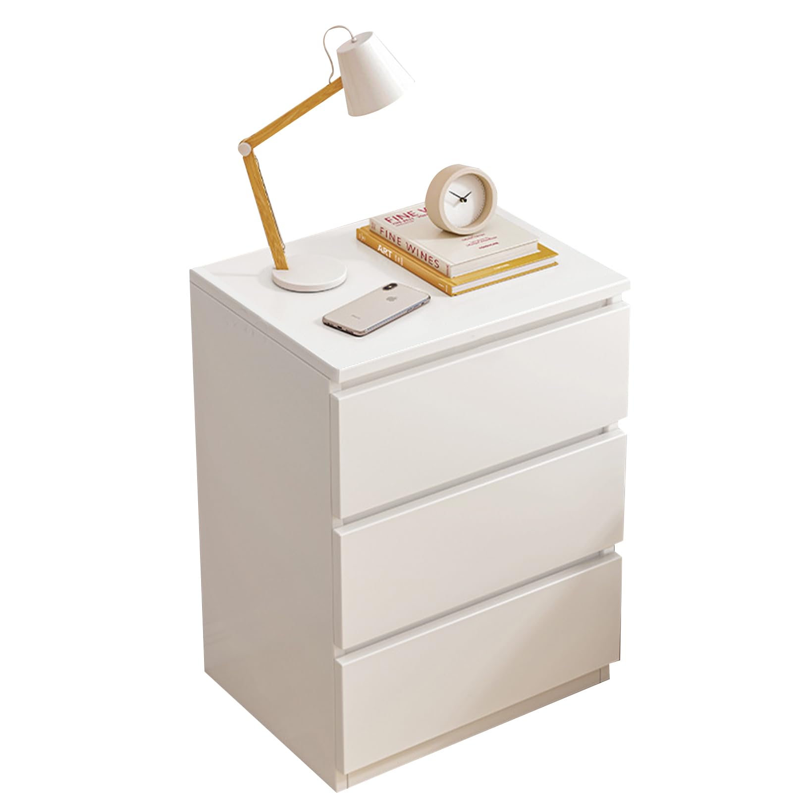 Beauenty Bedside Table, Wood End Table, Easy Assembly Bedside Storage, Side TableWith Drawer for Bedroom Living Room Dormitory (Style 3)