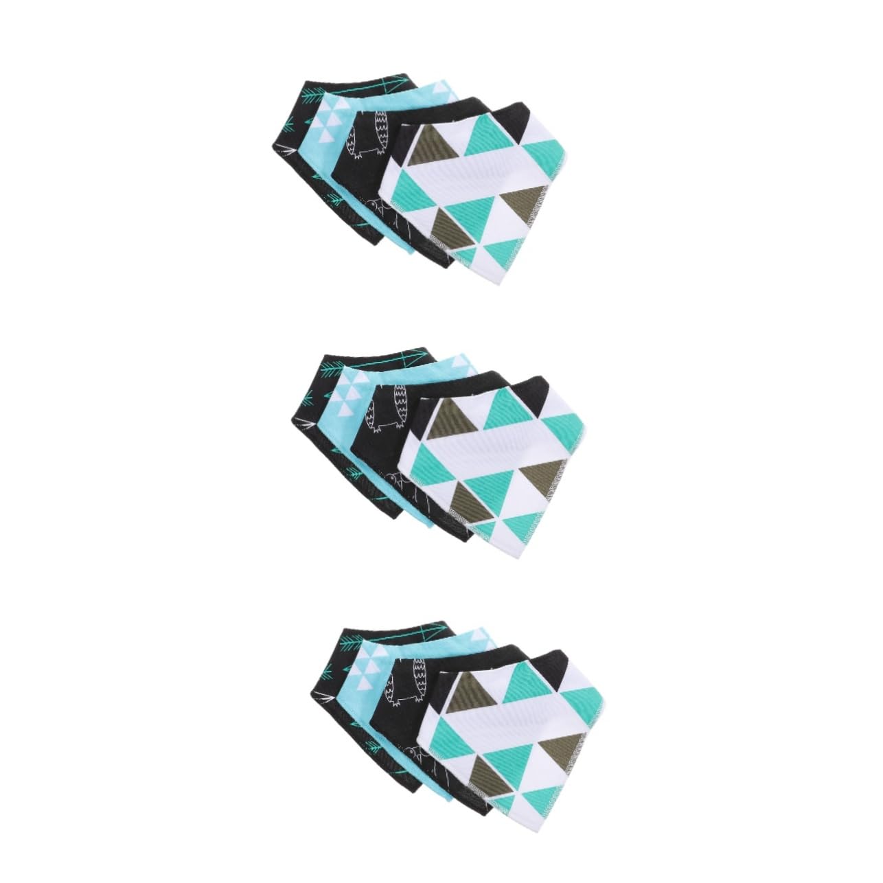 Abaodam 12piezas Baberos De Algodón Impermeables Para Bebés Pack De Bandanas Absorbentes Para Alimentación y Protección Saliva Diseño Unisex Para Recién Nacidos