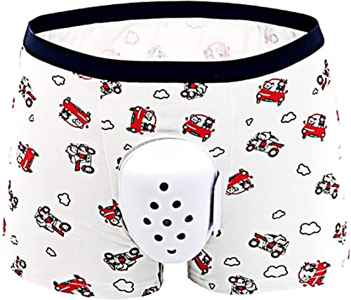 Post Circumcision Underwear for Kids, Circumcision Underwear, Surgery Recovery Pants, Breathable Boxer Shorts for Boys(White 2,XXL-XXLarge)