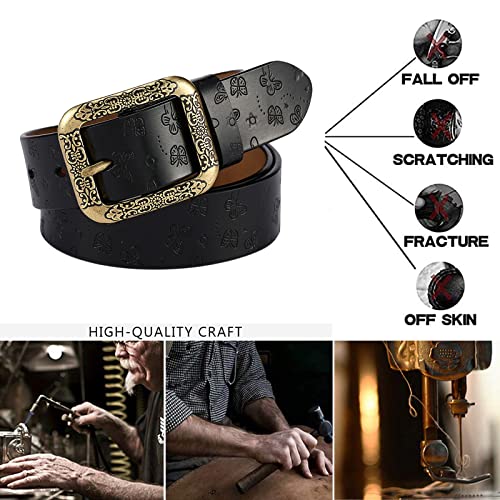 Ceinture en cuir véritable papillon relief accessoire chic - 6