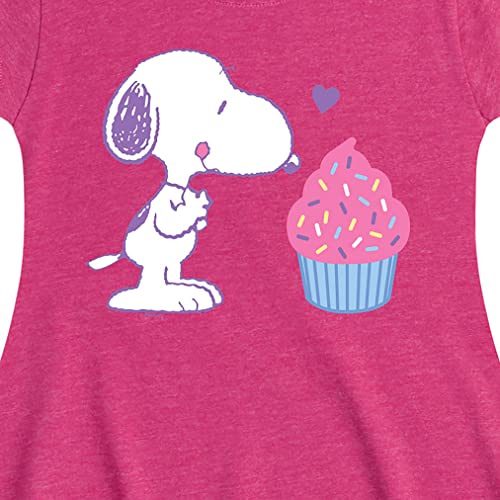 HYBRID APPAREL - Peanuts - Snoopy Heart Cupcake - Youth Girls Fit & Flare Dress2