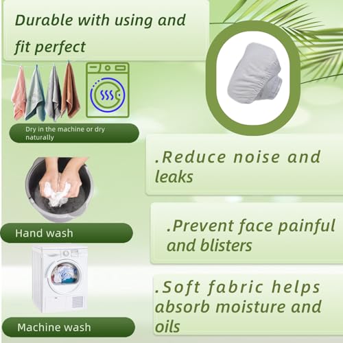 Image of 4 Pack Nasal CPAP Mask Liners Compatible with Small Size N20 Nasal Mask Cushions. Enjoy Silky Comfort, Reducing Facial Redness and Pressure Marks for Enhanced Comfort (Raw White) (Small)