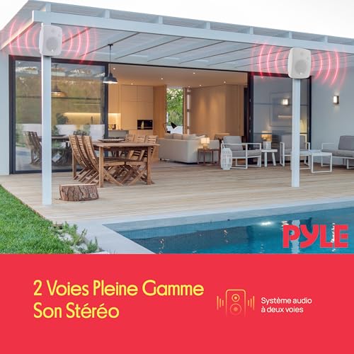 Enceintes Bluetooth Pyle 800W murales et plafond passives actives pour sonorisation d'extérieur