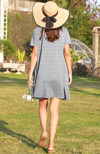 Ekouaer Women Zipper Front House Coat Short Sleeves Robe Zip Up Bathrobes Short Nightgown with Pockets S-3XL4