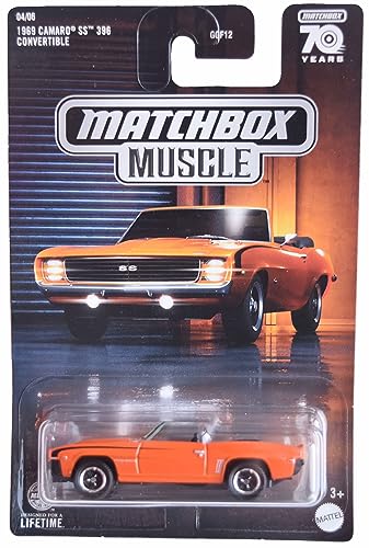 Matchbox Camaro SS 396 Convertible 1969 Naranja miniatura 1