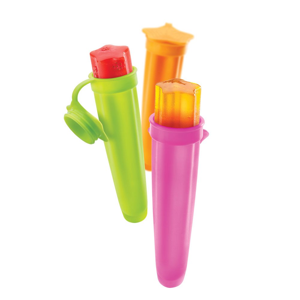 Metaltex Ice-Pop Set of 3 Silicone Popsicle Mold, Assorted, 20 cm