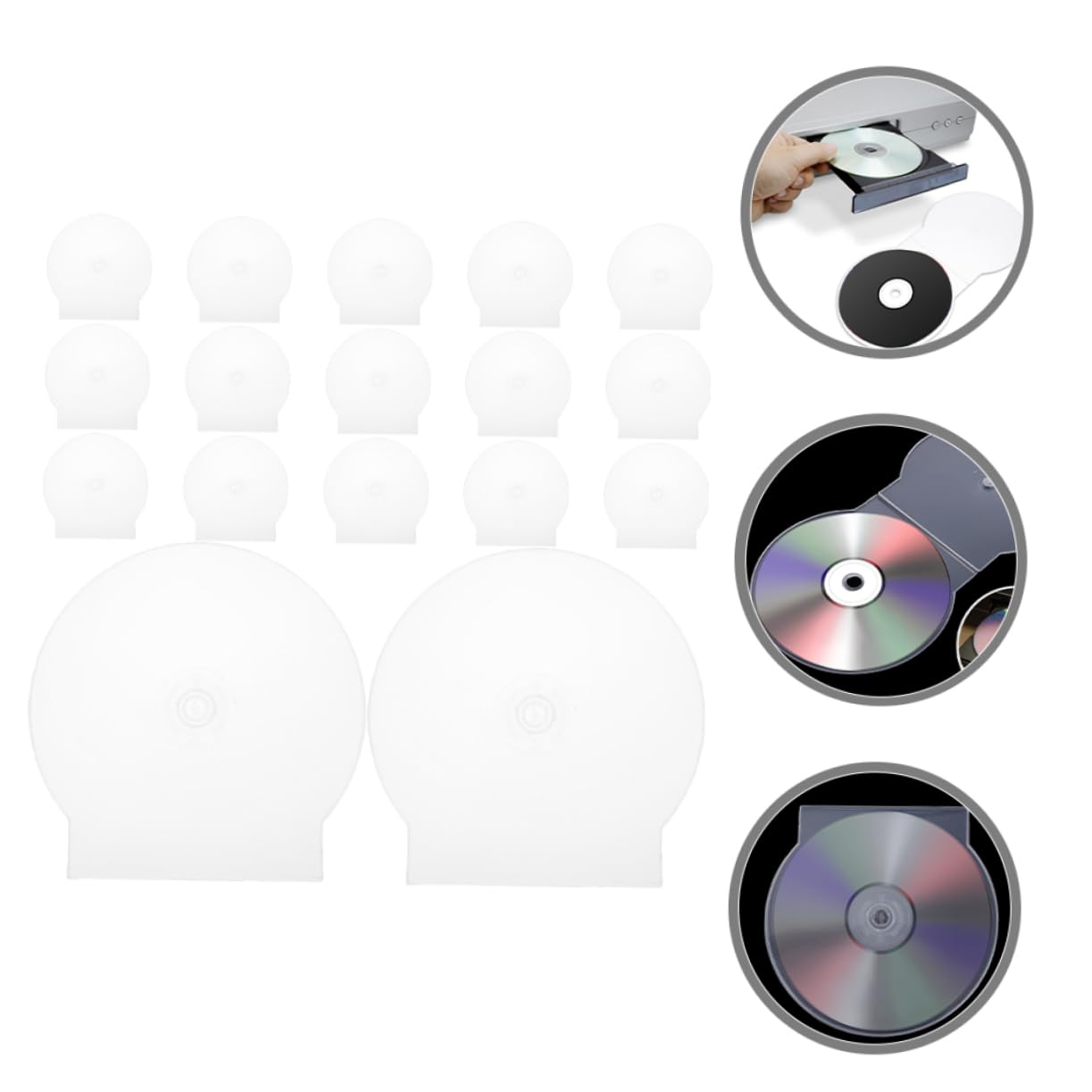 LIFKOME 50 Pezzi Custodie Porta Cd Trasparenti in Plastica Rigida Custodie Porta Dvd Singoli Antigraffio Leggere Per Viaggi Auto e Casa