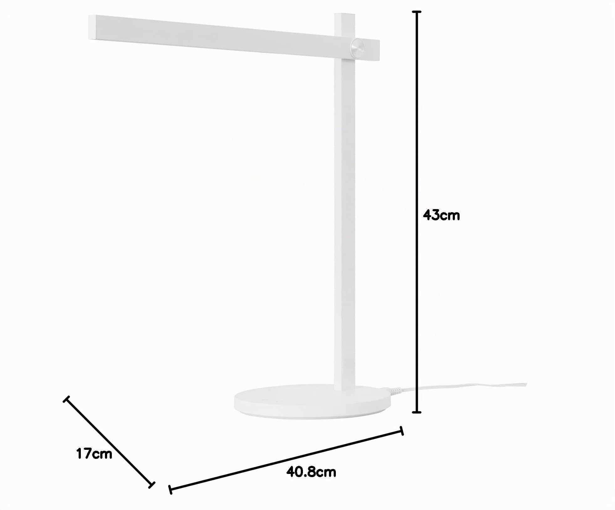 FORLIGHT Touch - Lámpara de Escritorio LED de Intensidad y Temperatura Regulable 3000-6500K - Lámpara de Sobremesa LED. Flexo de Escritorio. Color Blanco