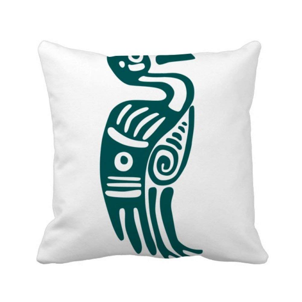 Housse de coussin Mexique Totems oiseau ancien pour décoration maison et canapé