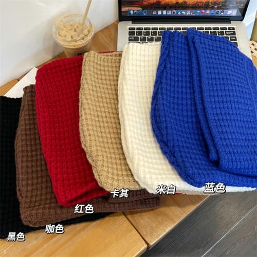 Women Winter 3 in 1 Hooded Hat Scarf Wrap Shawl Winter Warm Elastic Soft Ear Protection Knitted Beanie Hooded Scarf2
