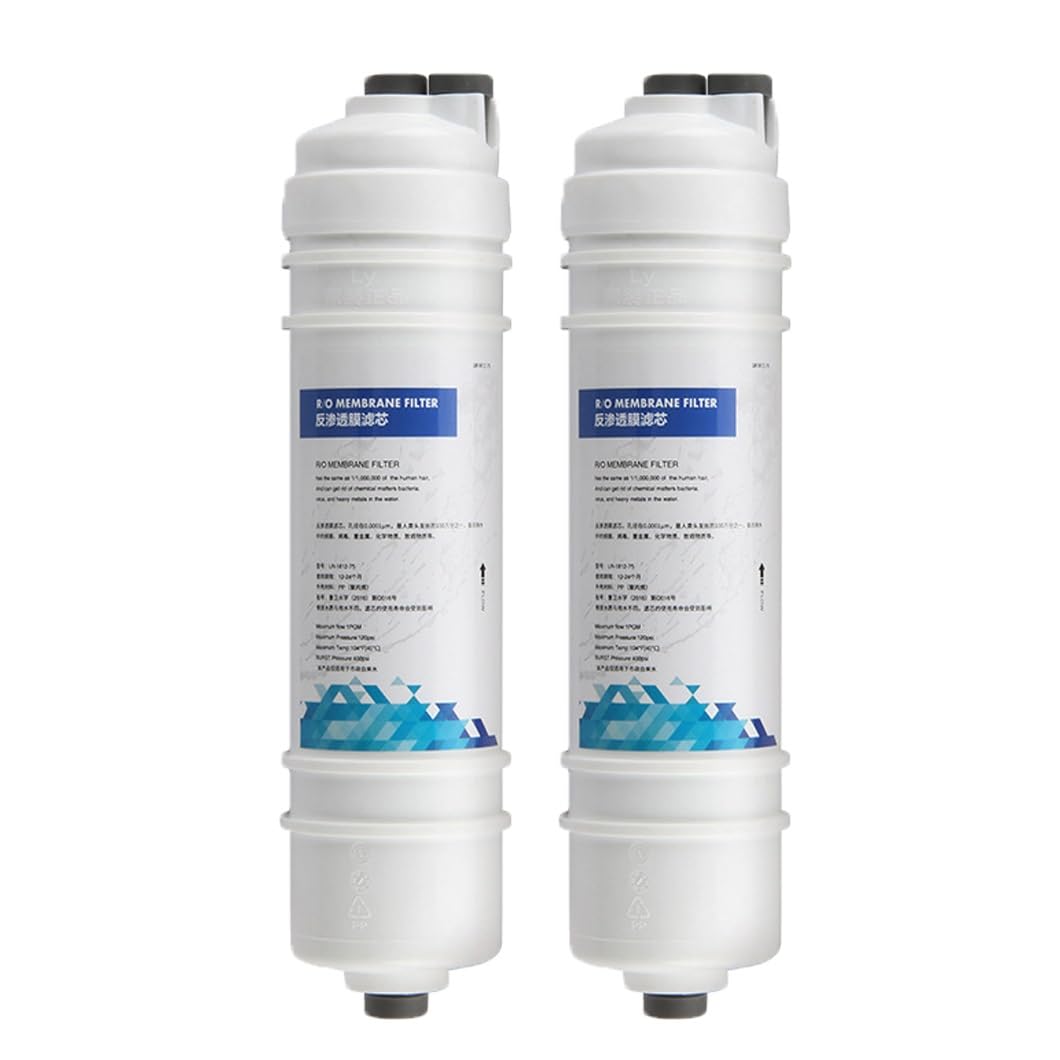 Cartouche osmose inverse lot de 2 avec raccord 1/4 pour système post-filtration