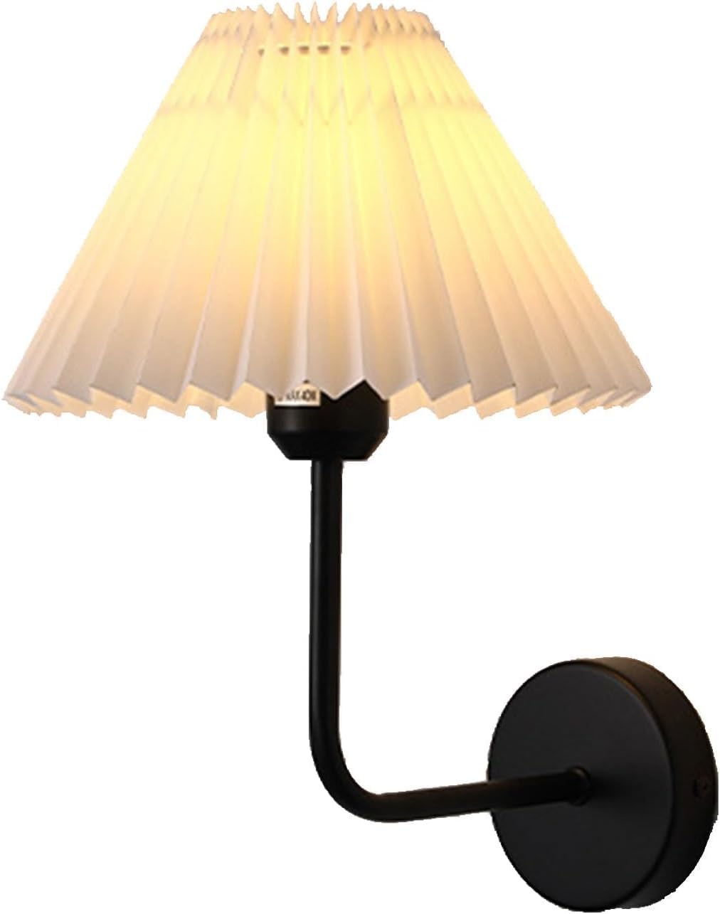 ZHFZKKL Modern Metal Vanity Wall Sconces Pleated Fabric Shade Wall Light Nordic Golden Headboard Decor Wall Lamp Fixture For Bedroom Bedside Living Room Bathroom Vanity Mirror Entrance