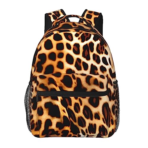 Sac à dos léger en toile OdDdot motif léopard noir pour vos sorties et trajets urbains
