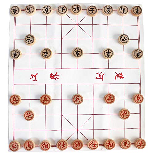 GoodPlay set de ajedrez chino Xiangqi con tablero de cuero miniatura 4