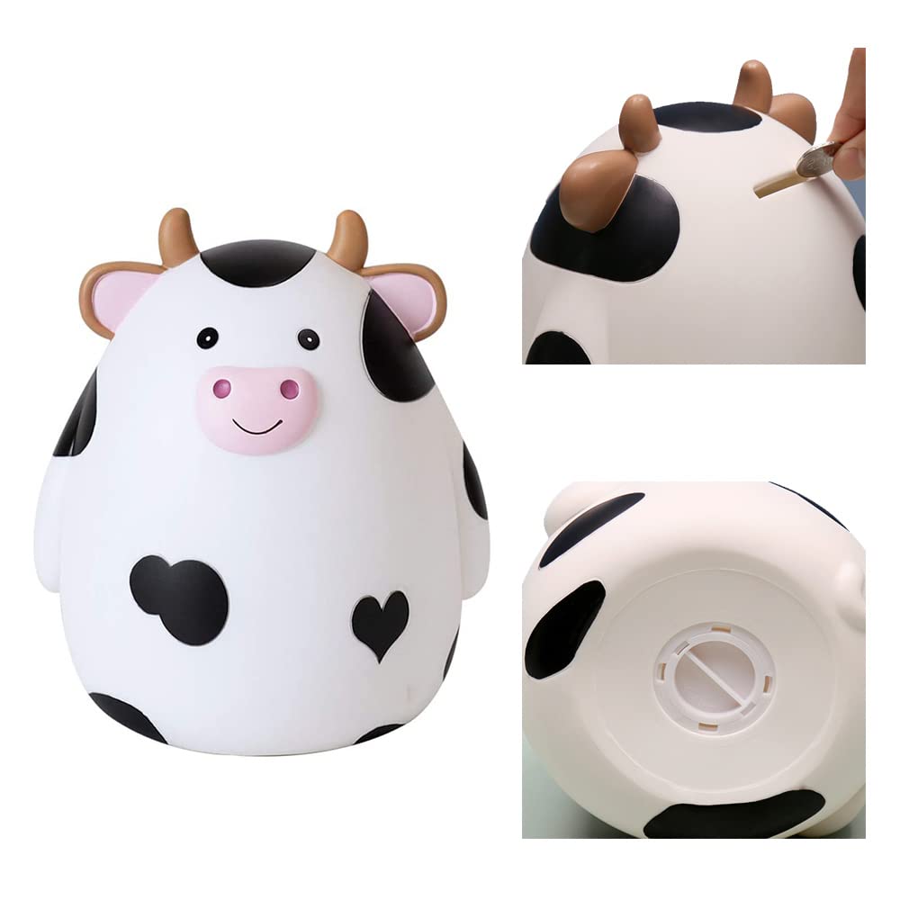 Animale Salvadanaio, Forma Maialino, Mucca, Risparmio, Monete, Bambini, Adulti, Decorazione Desktop, Camera da Letto