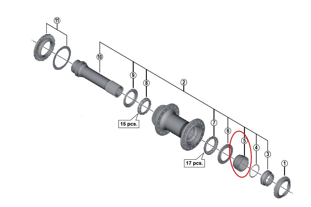 Shimano Spares HB-M618 right hand cone