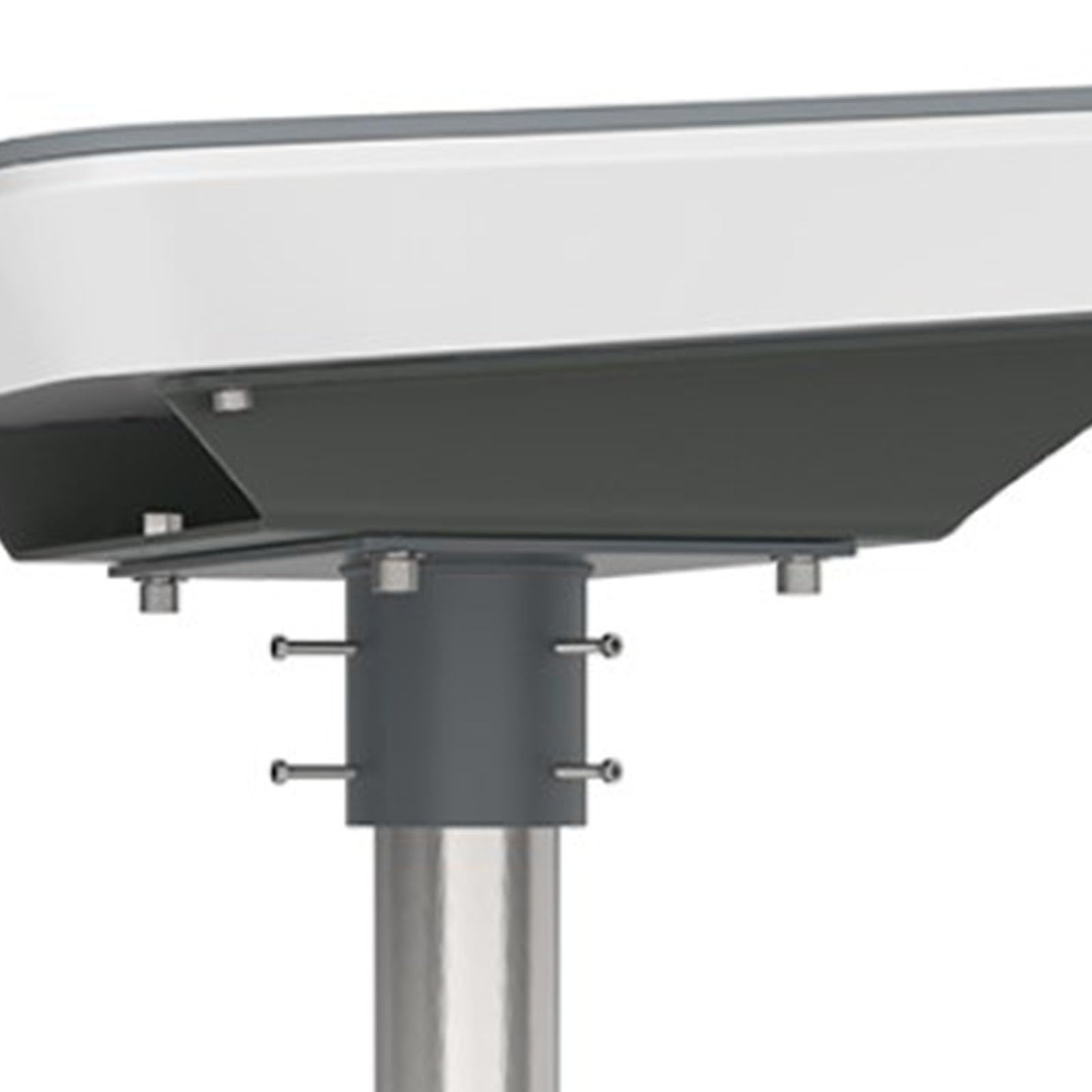 Fyearfly Adaptateur de tuyau plat en alliage d'aluminium pour connecteur de poteau de 62 mm, kit de montage d'antenne satellite robuste et résistant aux intempéries, support de toit d'antenne Internet