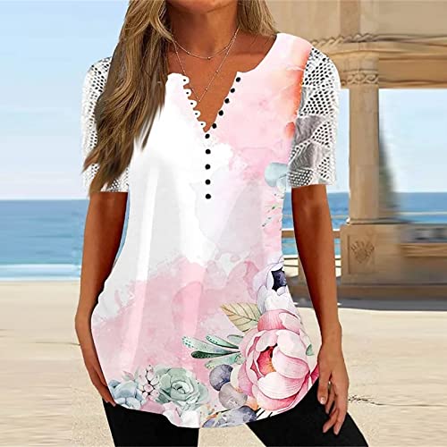 Summer-Shirts-for-Women-2023-Print-V-Neck-Short-Sleeve-Tops-Relaxed-Athletic-Tunics-Comfy-Clothes-Dressy-Casual-Top Summer-Shirts-for-Women-2023-Print-V-Neck-Short-Sleeve-Tops-Relaxed-Athletic-Tunics-Comfy-Clothes-Dressy-Casual-Top