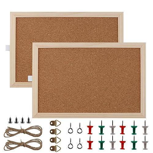 Bacheca In Sughero 20x30 Cm Con Cornice Legno - Include Puntine E Accessori Per Appendere - Foto 9