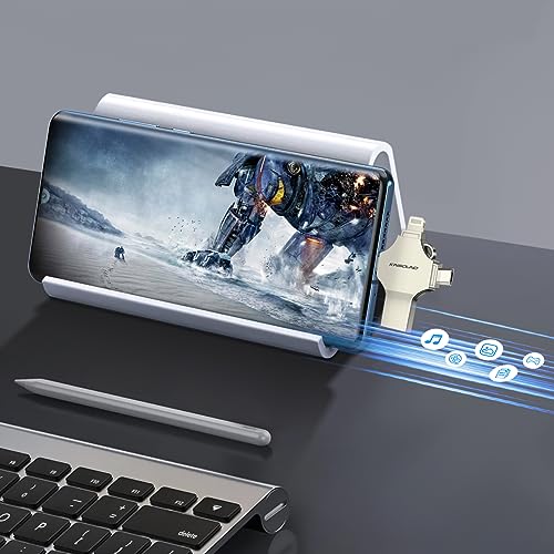 Image of Kinsound 64GB Flash Drive USB 3.0, 4 in 1 Pendrive with Light-ning, Micro USB, USB A for iOS & Android Compatible with Phone, Pad, Android, PC and More Devices
