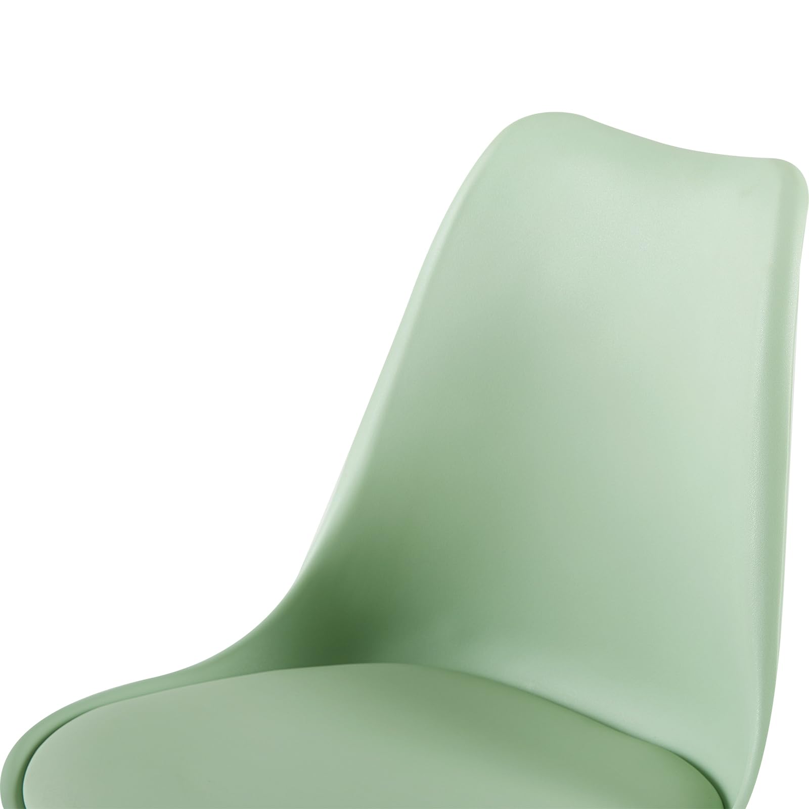 EGGREE Pack de 4 Sillas Comedor, Sillas de Cocina Nórdico con Asiento Tapizado y Las piernas de Madera de Haya Maciza - Verde Helado