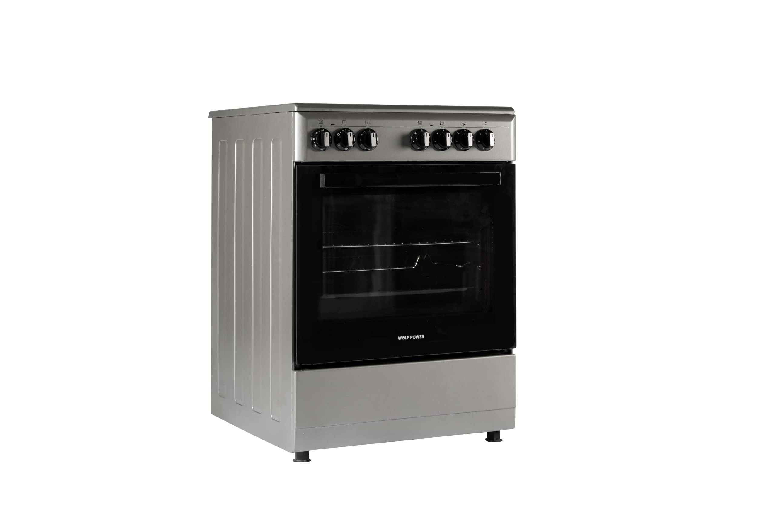 Wolf Power Freestanding 60X60 cm Ceramic Cooker, 4 Cooking Zones, 65