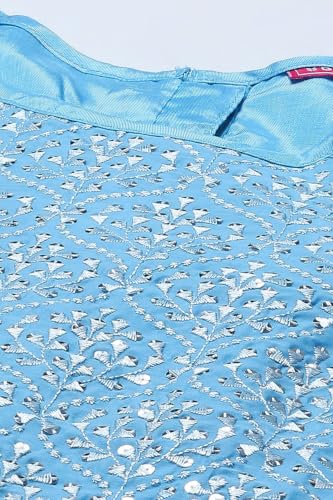Image of BIBA Girl Polyester Flared Solid Lehenga Set