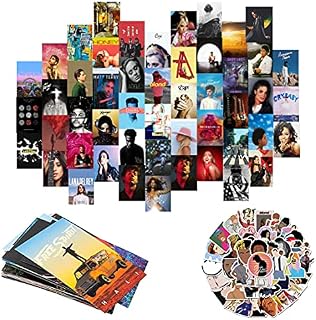 GTOTd Singer Star Poster 50Pcswith Pop Singer Stickers Pack  postcard Retro Aesthetic gifts Wall Collage Posters Pictures room Decor for Teens Wall Small Poster Bedroom wall decor