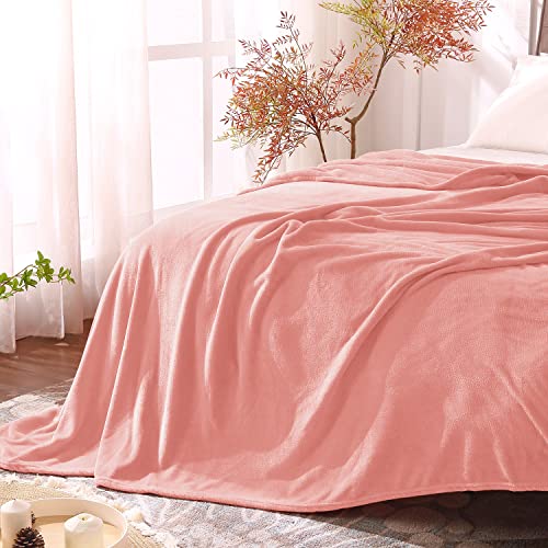 Image of BEDELITE Fleece Blanket Pink Throw Blankets for Couch & Bed, Luxury Plush Cozy Fuzzy Blanket 50 inch x 60 inch, Super Soft Warm Lightweight Throw Blanket for Travel Camping